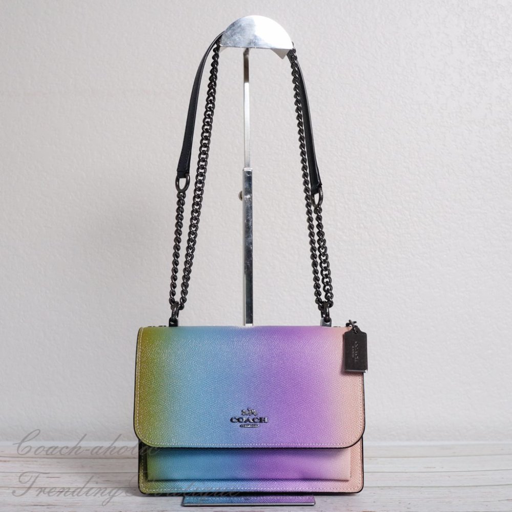 NWT Coach Klare Crossbody Bag Rainbow Ombre *RARE* - Picture 3 of 14